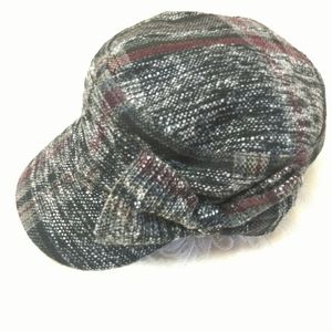 Tickled Pink Tweed Newsboy Cap w Bow